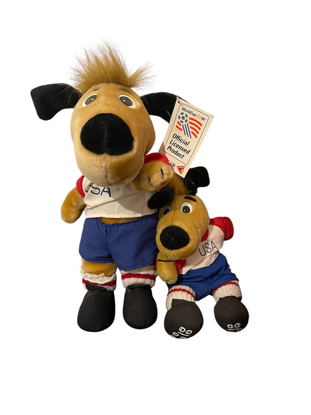 Dakin USA Soccer World Cup 1994 Vintage Mascot Plushie Bears